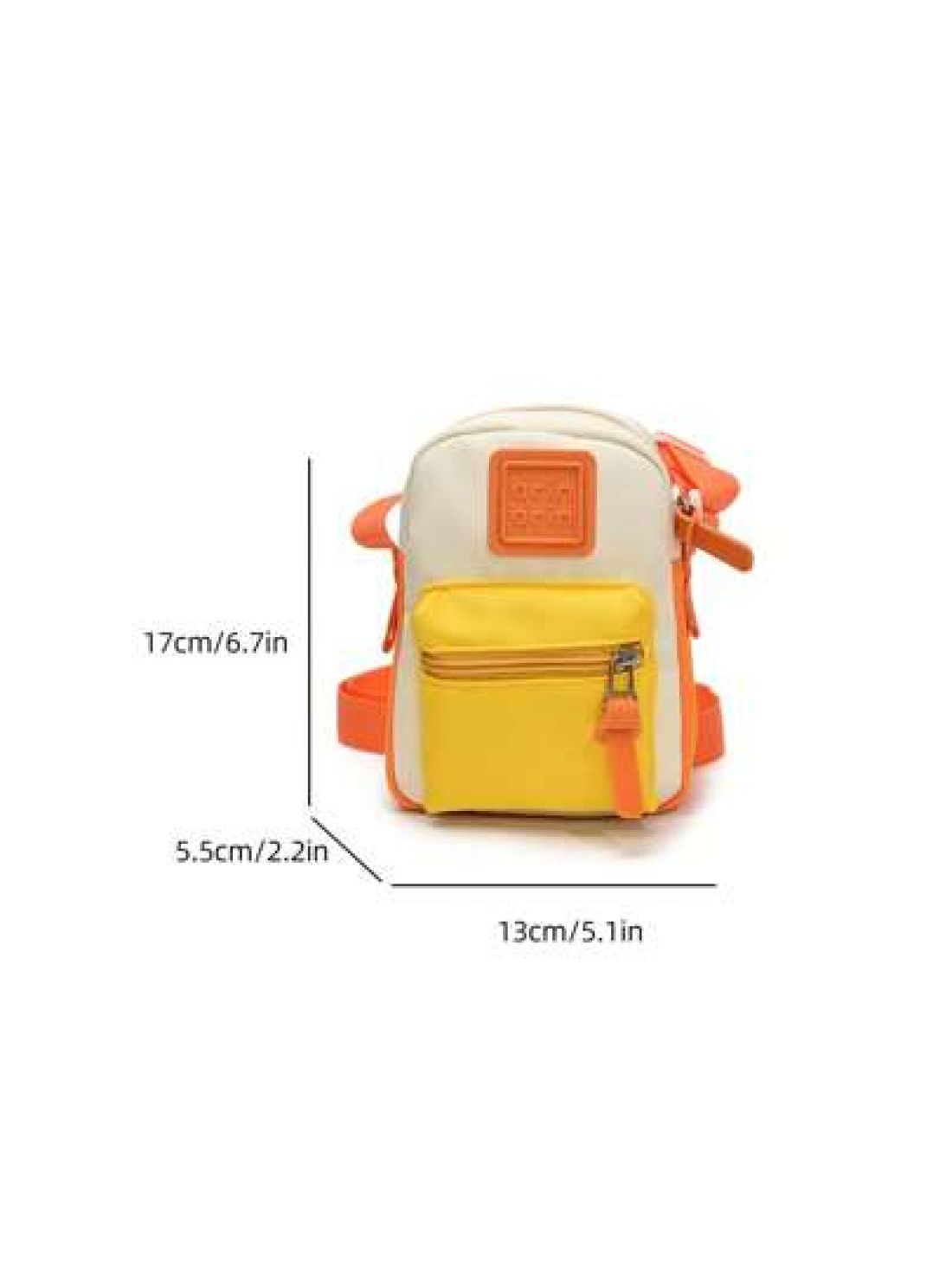 1pc New Contrast Color Shoulder Bag Sporty Casual Nylon Water Resistant Crossbody Bag