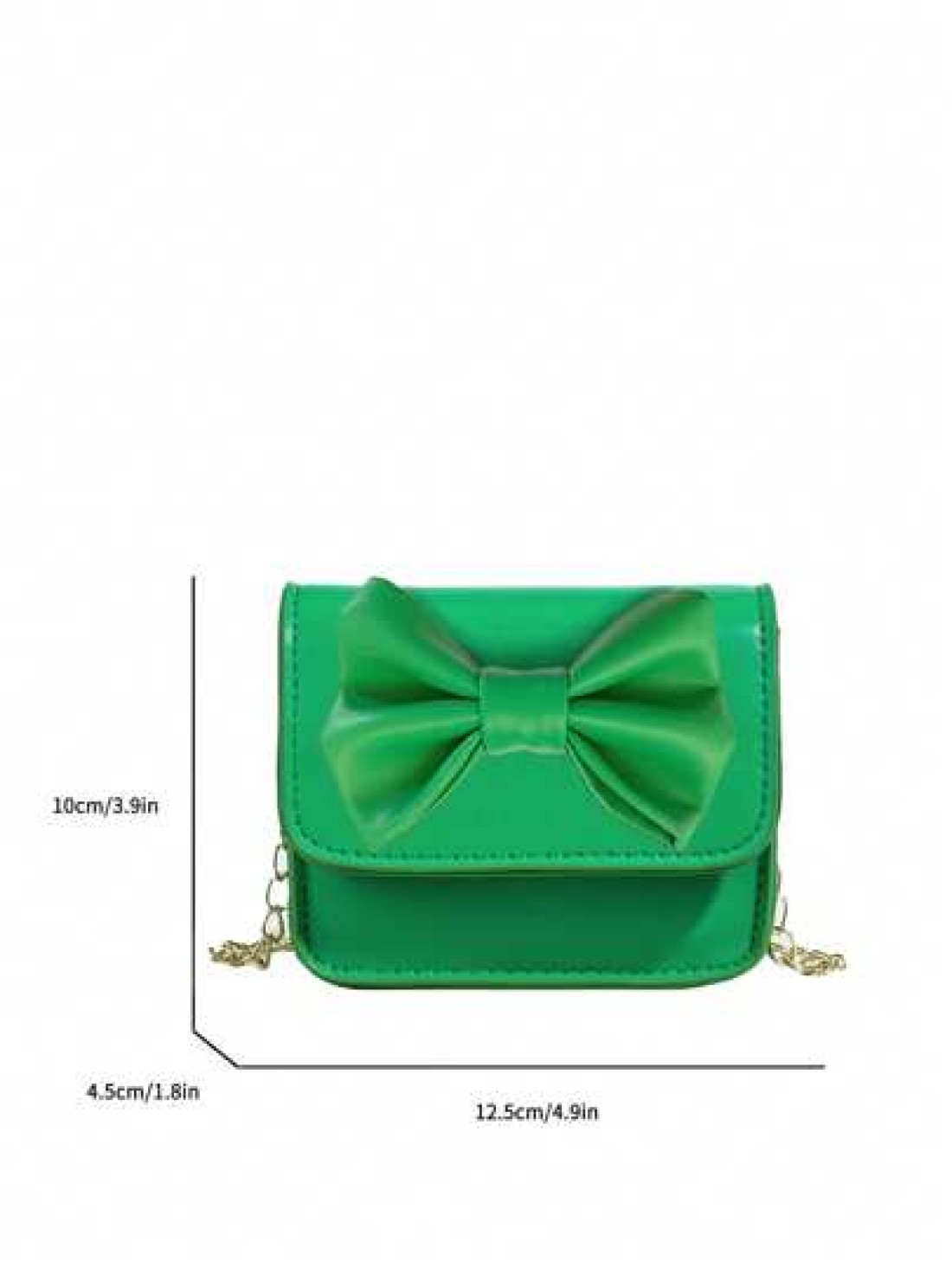 Fashionable Structured PU Shoulder Bag For Girls Cute Bow Decor Mini Square Crossbody Bag Flap Cover Coin Pouch