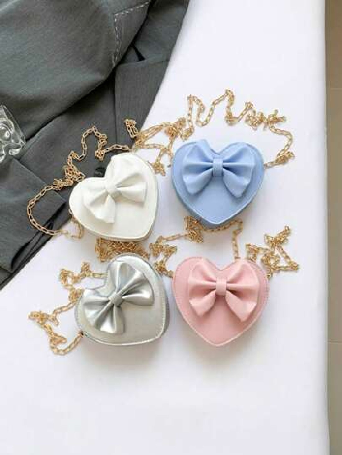 1pc Pu Zipper Closure Messenger Bag Fashionable Mini Heart Shaped Chain Shoulder Messenger Bag Ins Korean Version Niche Design Simple And Exquisite Lipstick Earphone Bag Comfortable Shoulder Strap Smo