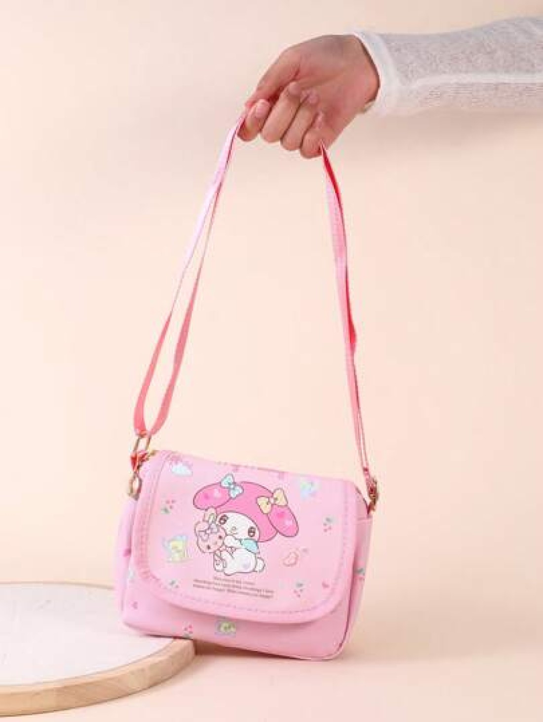 Sanrio زنبيل حامل مفاتيح محفظة نقود هاتف كرتوني للأطفال ماركة ساتريو، حقيبة كروس كيوت على الكتف ل- K T كلب كبير الأ