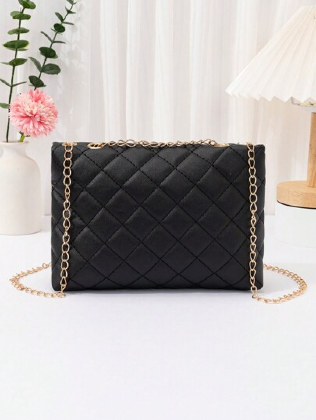 New Children Embroidery Thread Mini Black White Fashionable Simple Crossbody Bag Popular Among Teenage Girls Suitable For Shopping Holding Phone And Cosmetics