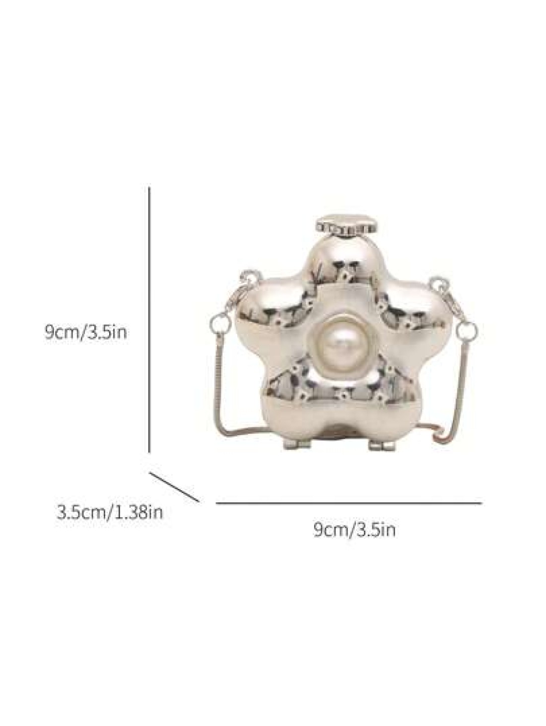1 Pc New Model Girl s Metal Material Mini Solid Color Flower Shaped Crossbody Bag Buckle Closure Metal Chain Shoulder Strap Exquisite And Fashionable Convenient And Compact Suitable For Daily Travel A