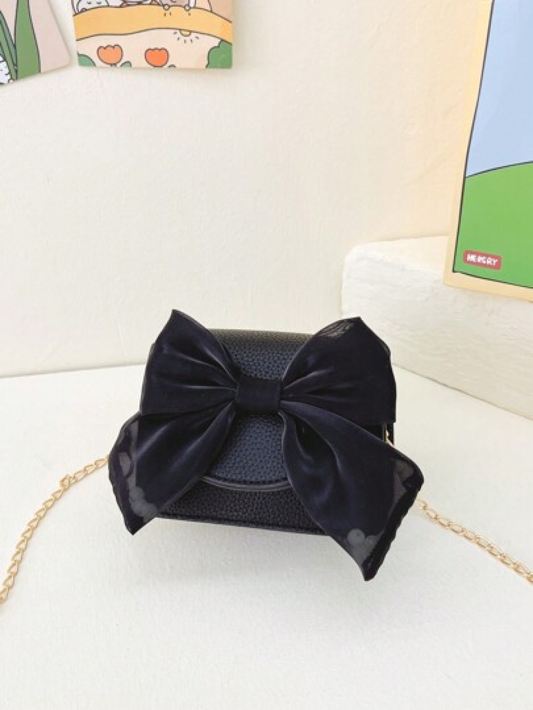 1pc Fashion Children s Bag Girl Bow Crossbody Bag Cute Princess Style Coin Purse Pu Material Magnetic Buckle Closure With A Sweet Bow Pattern Crossbody Bag Suitable For Girls To Go Shopping Attend Par