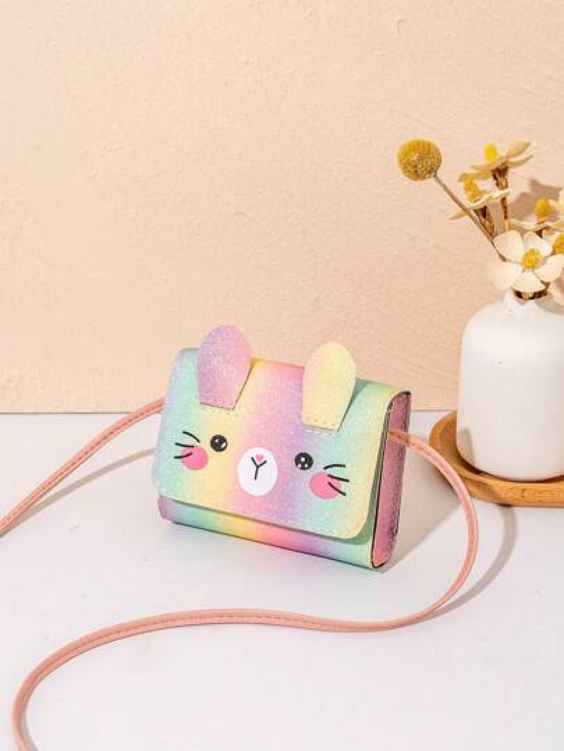 1Pc New Sweet Mini Crossbody Bag Children s Cute Cartoon Kitten Casual Crossbody Bag Small Coin Purse For Girls Messenger Bag Handbag Wallet For Travel Daily Use