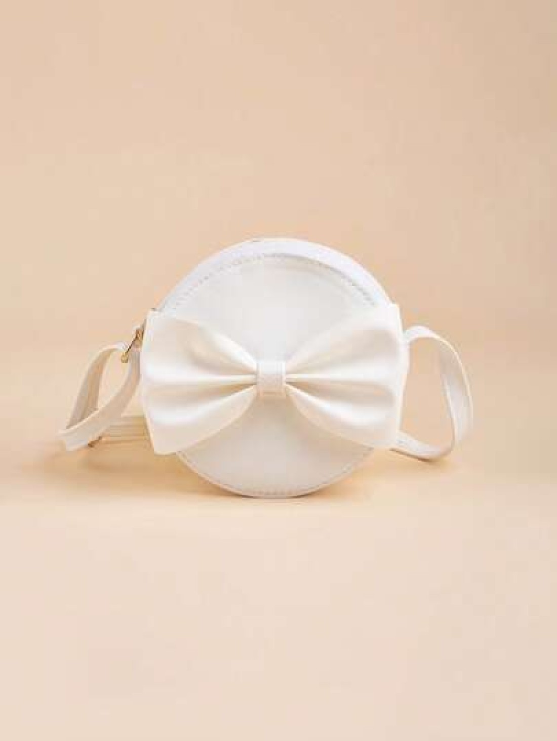 1pc Girls Bowknot Mini Round Crossbody Bag Princess Style Matching Outfit Birthday Gift