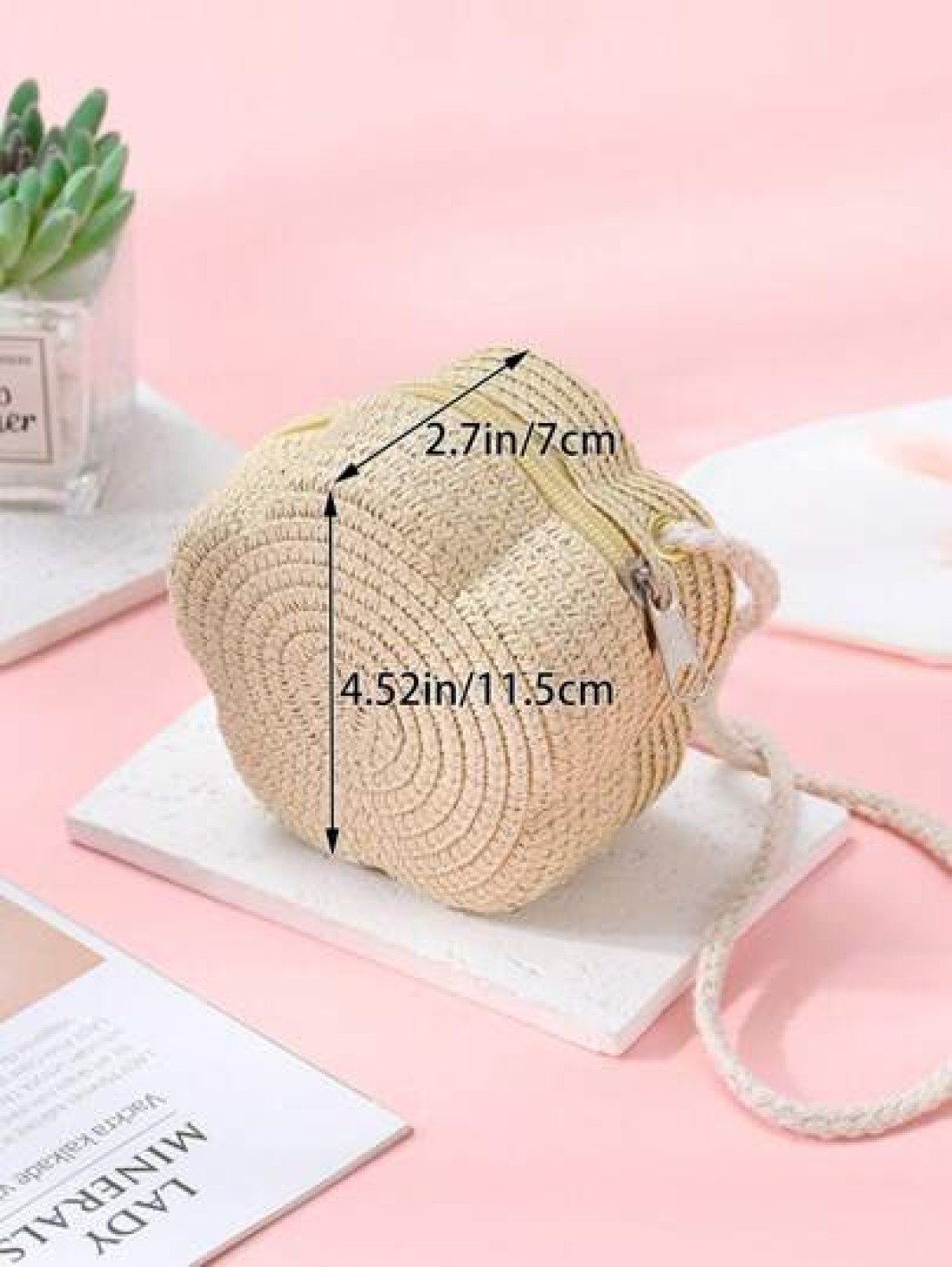 New Handmade Woven Grass Bag Cute Plum Blossom Woven Bag For Small Beach Bag Crossbody Summer Coin Purse Storage Ideal For Vacation