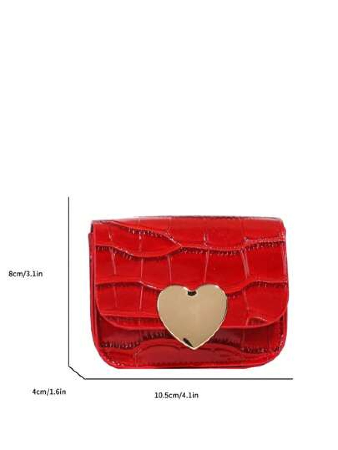 Heart Shaped Fashionable Girl s Shoulder Bag PU Leather Crossbody Mini Square Bag With Coin Purse