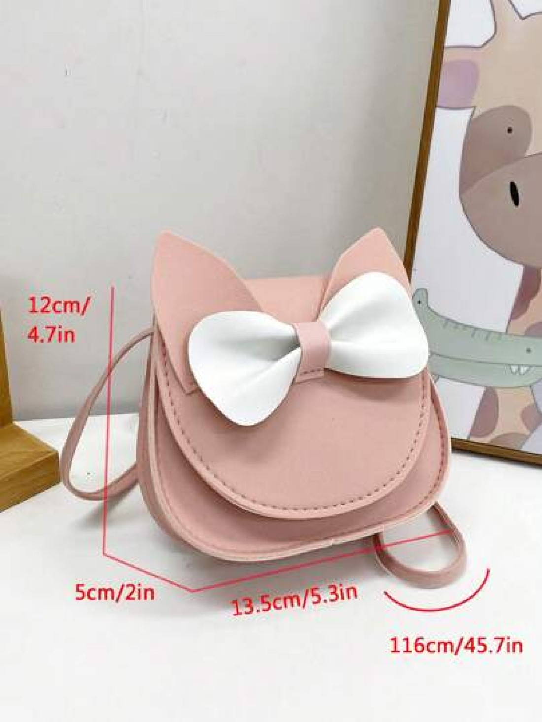 1 Pc Mini Fashion Kitten Young Children Crossbody Bag Square Bag Purse Shoulder Bag Flip Bag Versatile Lightweight Portable Small Buckle Mini For Daily A Coin Purse For Travel Shopping Vacation Kids O