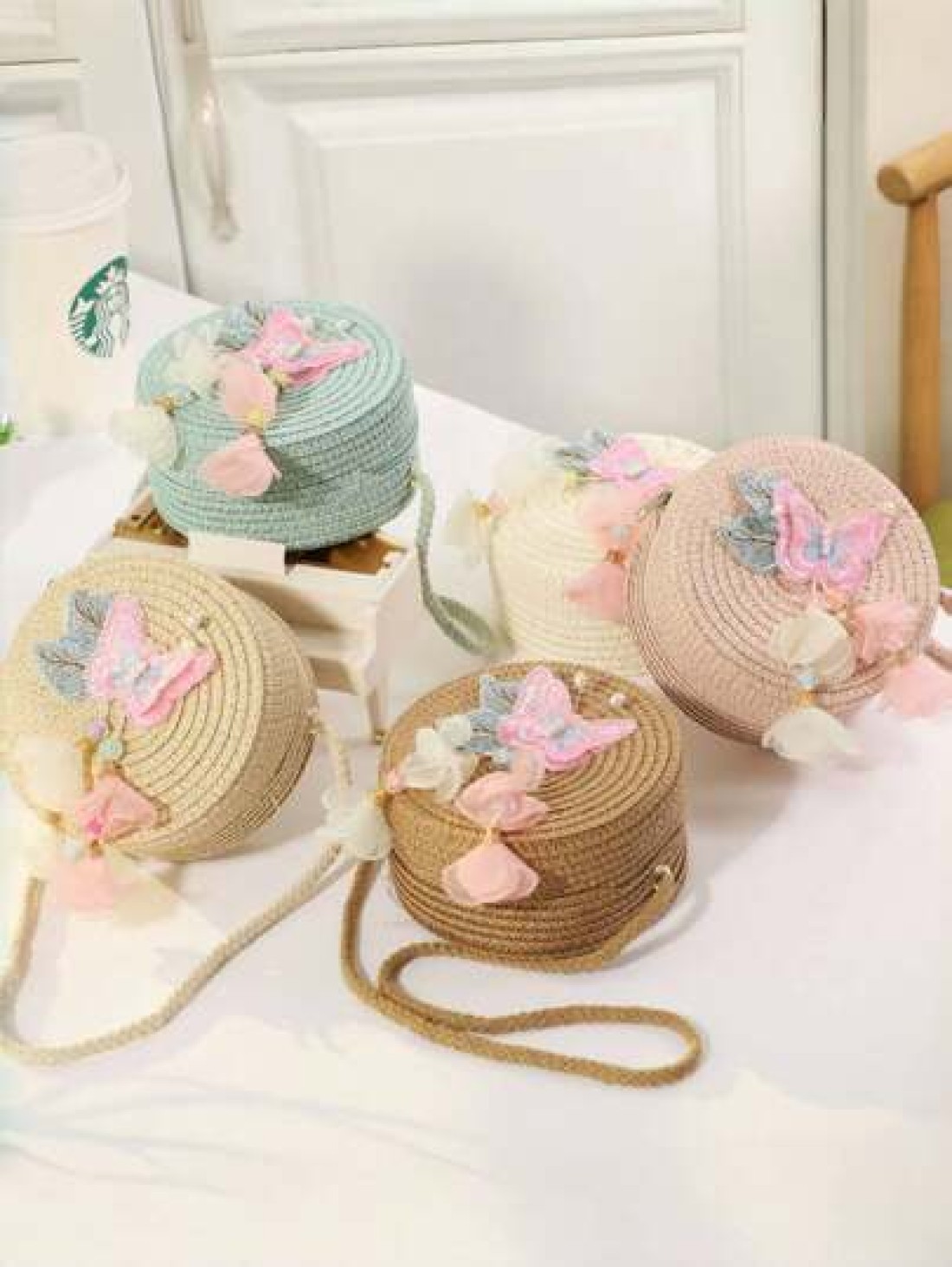 Kids Cute Decorative Round Shoulder Bag Adjustable Strap Crossbody Coin Pouch Suitable For Daily Use