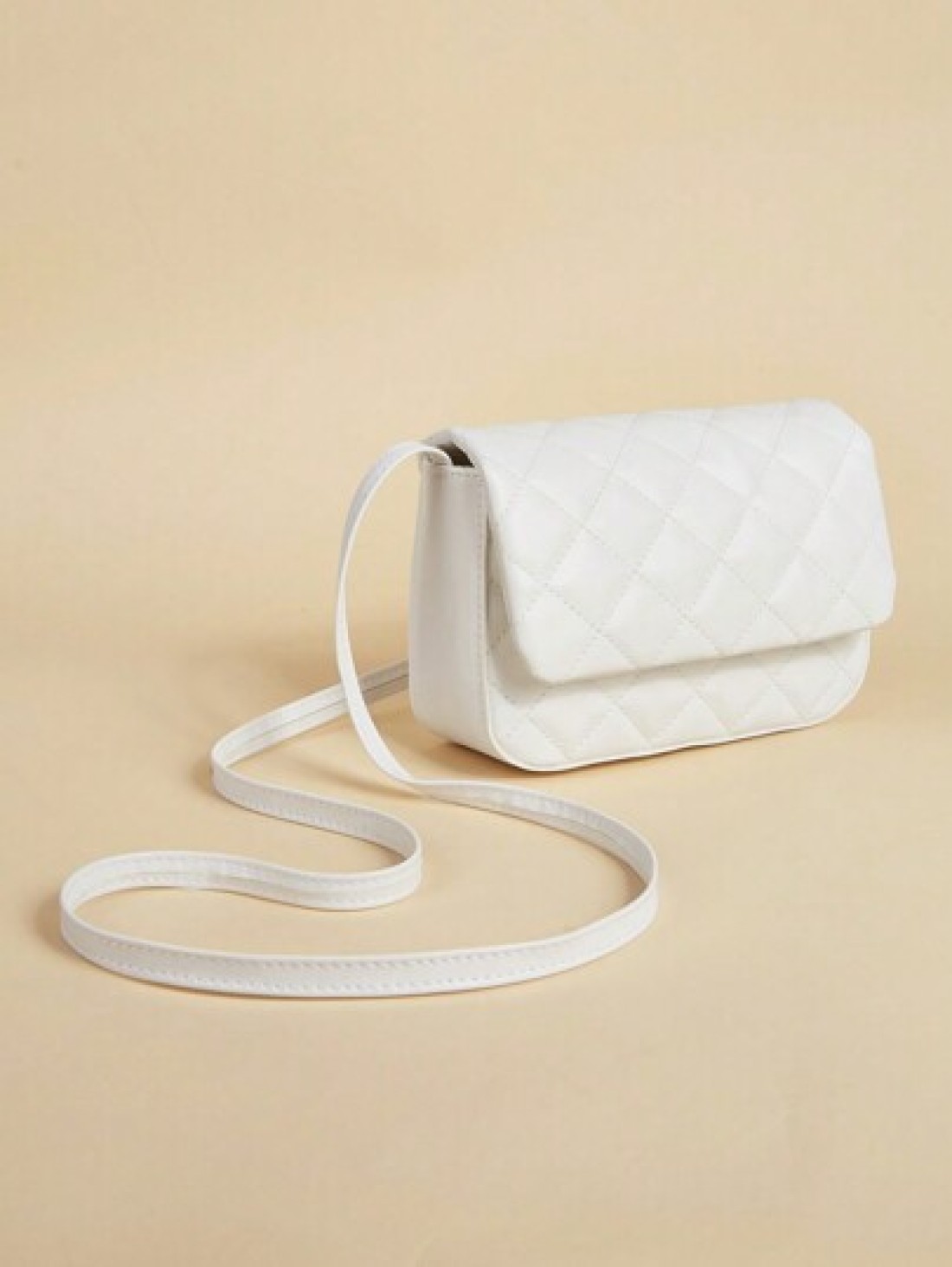 1pc Rhombic Quilted Square Simple Flap Shoulder Messenger Bag Suitable For Daily Party Travel Birthday Gift