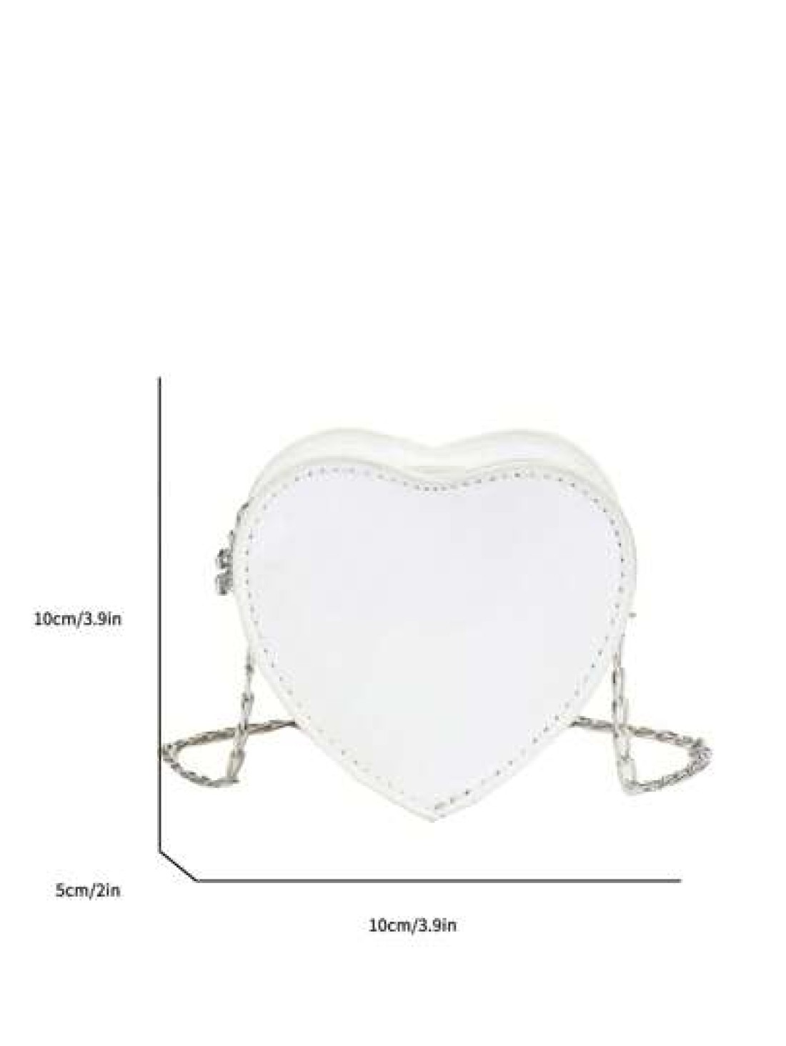 Laser Heart Girls Fashionable Shoulder Bag Chain Strap Crossbody Purse PU Leather Casual Small Bag