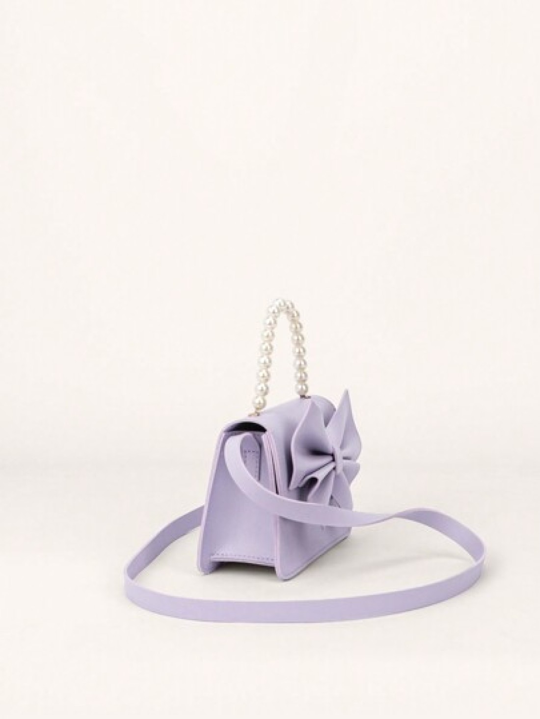 1pc Girls Lovely Mini Dual Fabric Bow Knot Handbag Crossbody Bag For Everyday Outfits
