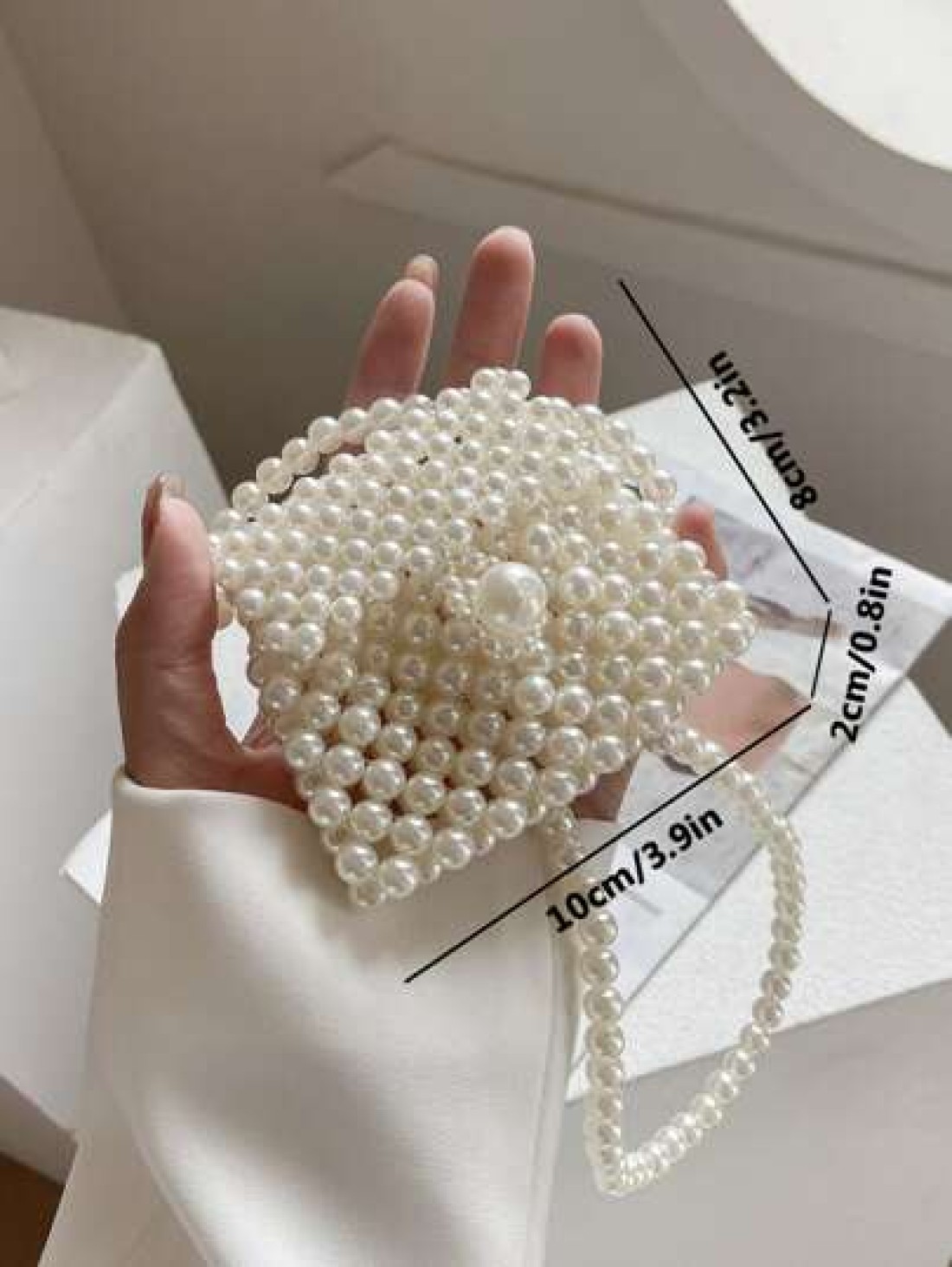1 Piece Girls Children Pearl Accessories Beaded Flap Closure Cute Princess Fashion Mini Children s Shoulder Bag Suitable For Spring And Summer Matching Clothes Or Daily Use