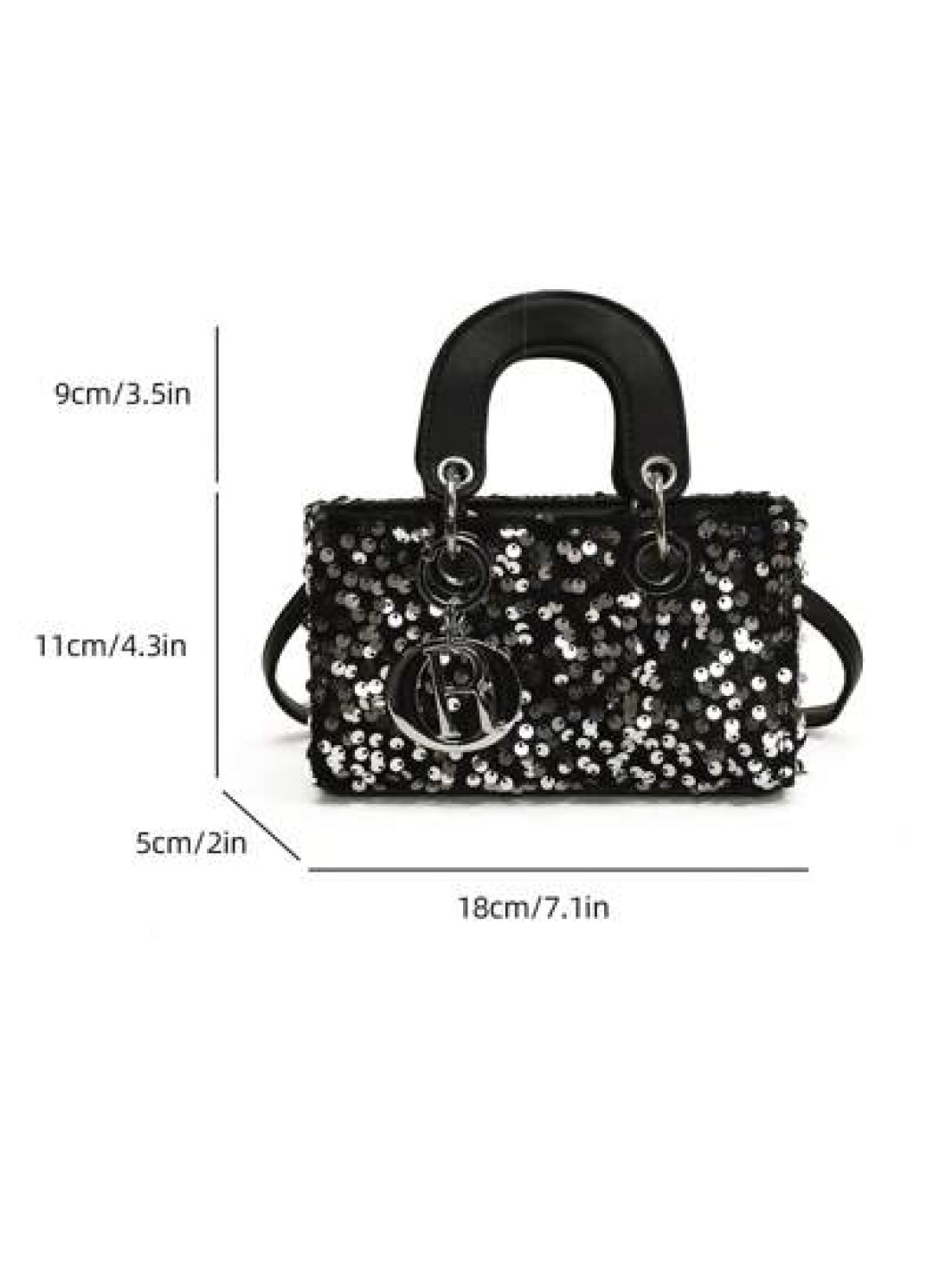 New Sequin European And American Style Pendant Chain Handbag Crossbody Bag Phone Pouch Mini Square Bag