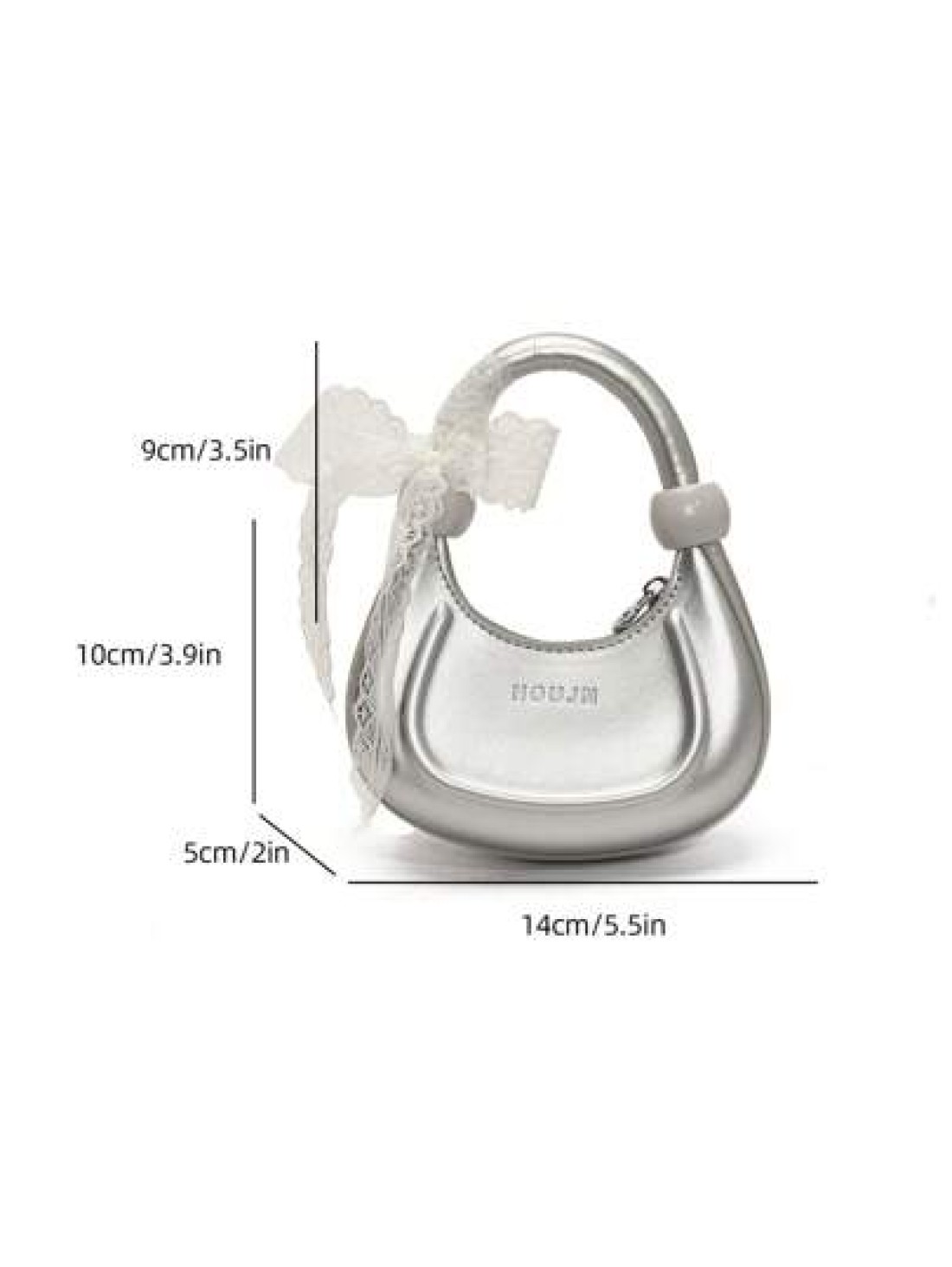 New Fashionable Lace Top Handle Crossbody Mini Moon Hard Shell Accessory Bag Small Women s Purse Suitable For Lipstick Coins Keys