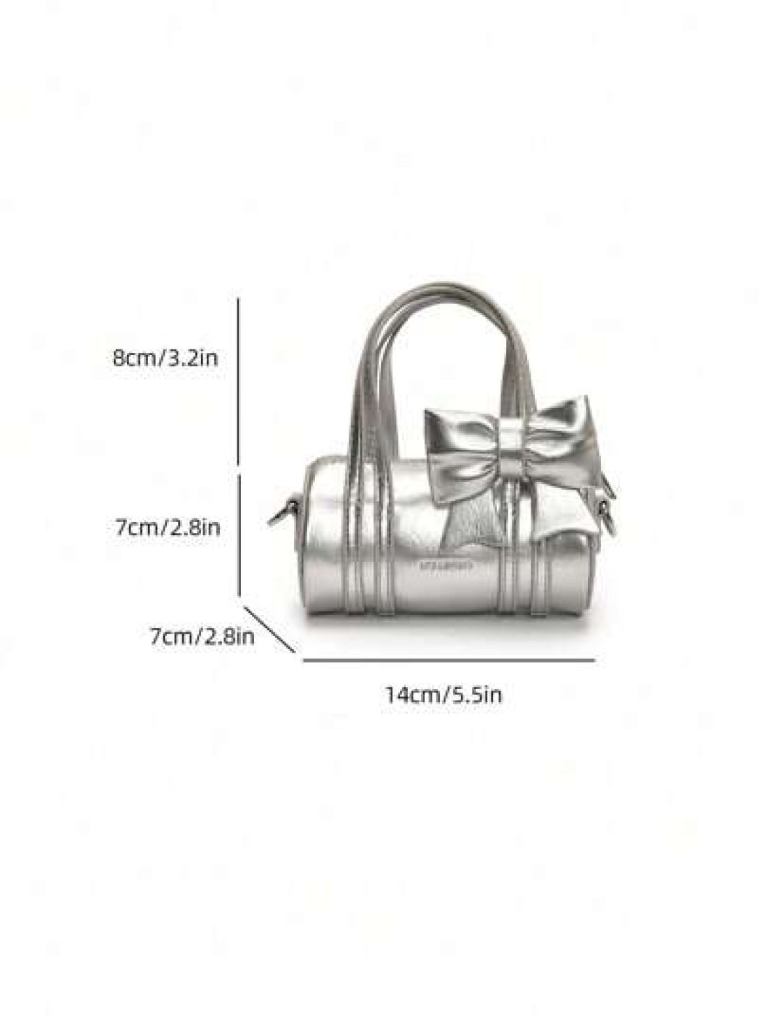 Fashion Bow Mini Handbag Solid Color Cute Small Crossbody Bag Lipstick Pouch