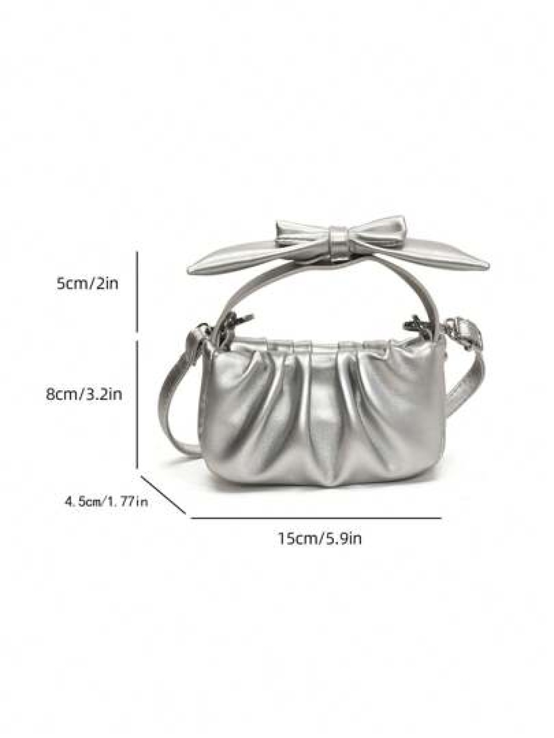 New Fashion Mini Cloud Shape Bow Decor Handbag Super Small Square Crossbody Bag Lipstick Pouch Evening Party Bag