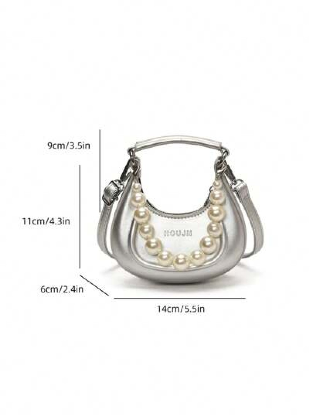 New Korean Style Pearl Handbag With Shoulder Strap Mini Hard Case Moon Decor Accessory Bag Small Women s Purse For Lipstick Coin Key