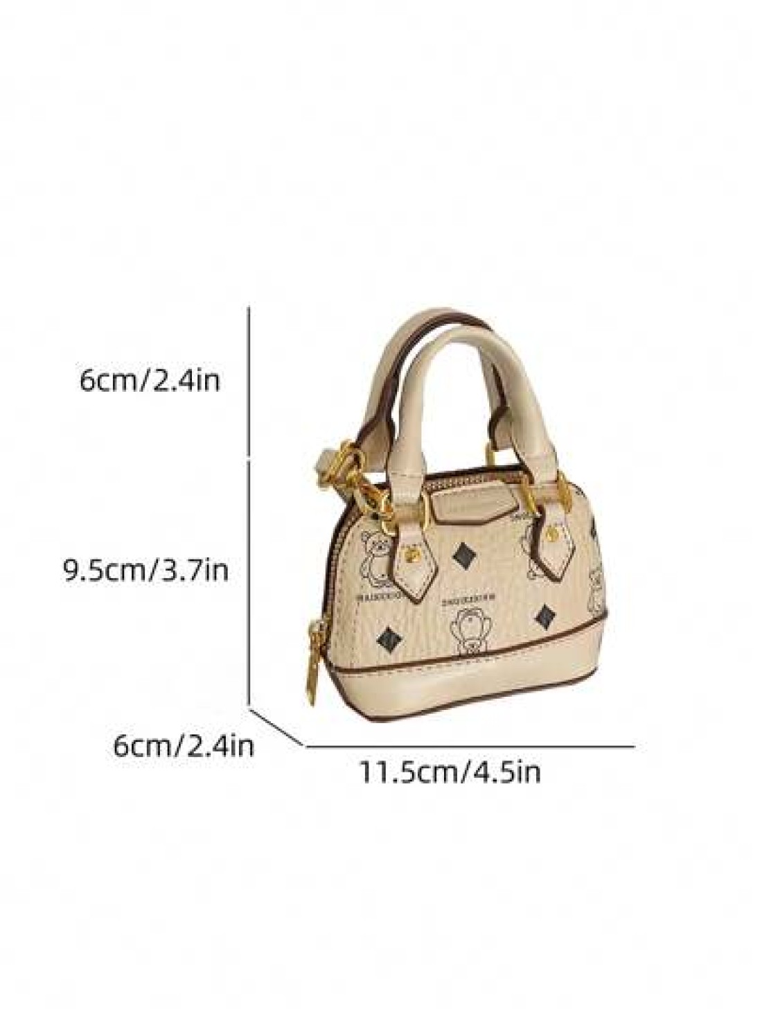 New Mini Top Handle Shell Bag Bear Shoulder Bag Fashion Versatile Clutch Purse Accessory Bag Lipstick Bag Coin Purse Small Mini Bag