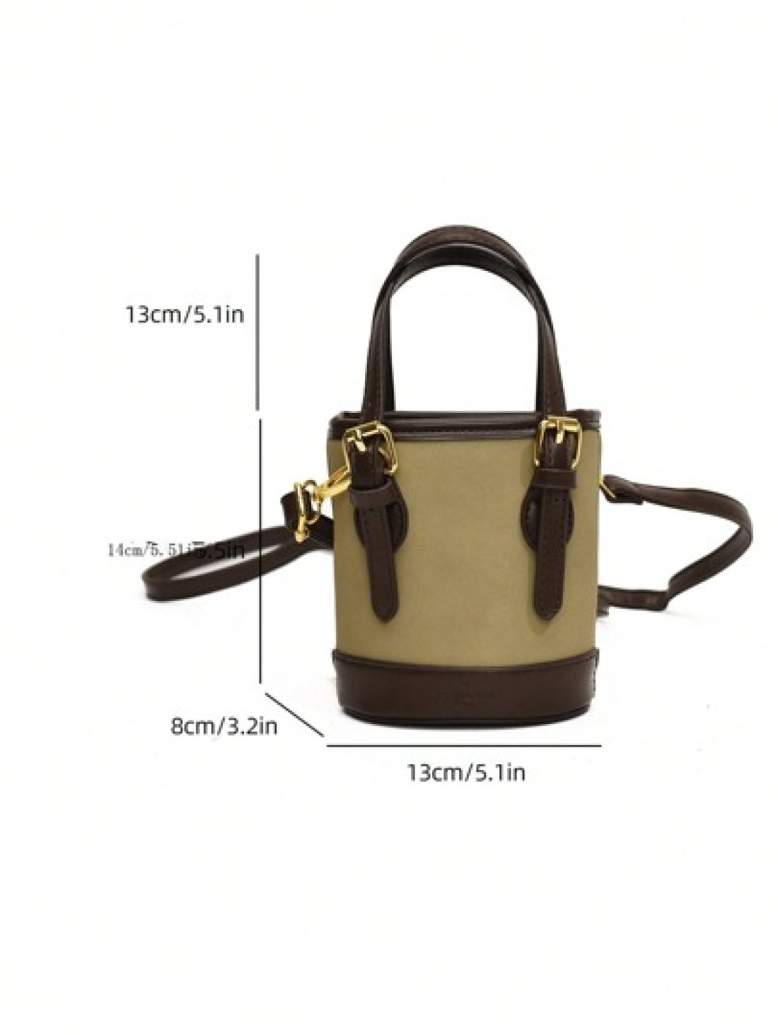 Mini Dual Strap Bucket Bag Crossbody Bag Handbag Mini Makeup Bucket Storage Bag Super Mini Bag Mainly Used For Hanging Decorations Relatively Small Capacity