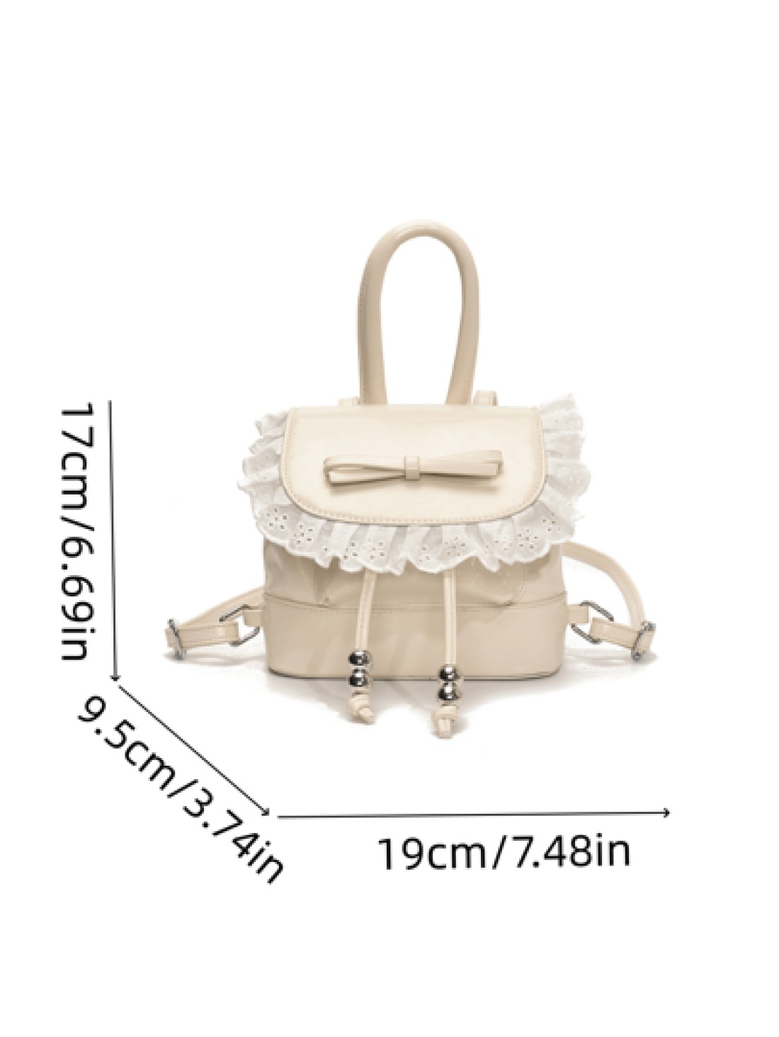 1pc New Fashionable Dual Tone Floral Trim Handbag Waterproof Light Weight Suitable For Commute And Outdoor Use