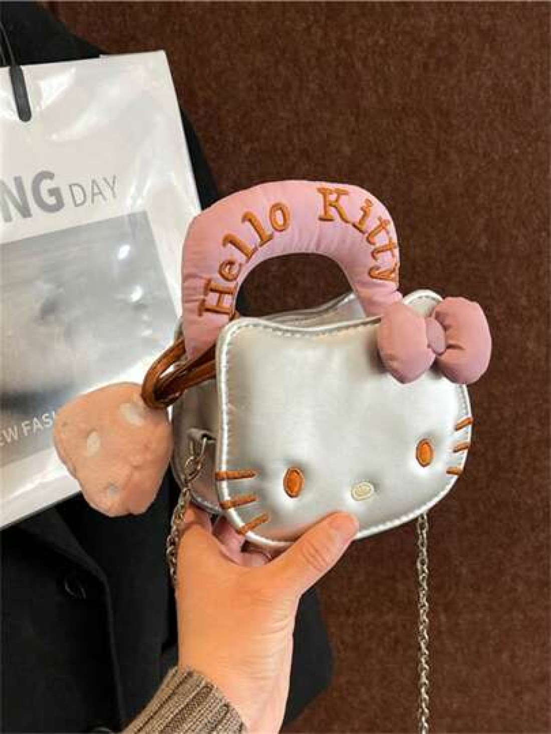 Sanrio 1pc Sanrio Cute Kitty Cartoon Mini Crossbody Bag High Quality Fashion Handbag For Girls