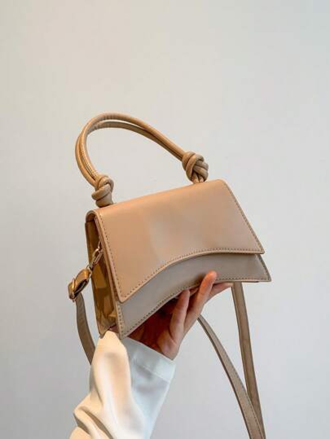 1pc New All Match Fashion Simple And Beautiful Solid Color Handbag Shoulder Crossbody Small Square Bag For Girls Cute Dopamine Mini Wallet Lipstick Bag For Girls Small Fragrance Style Princess Handbag