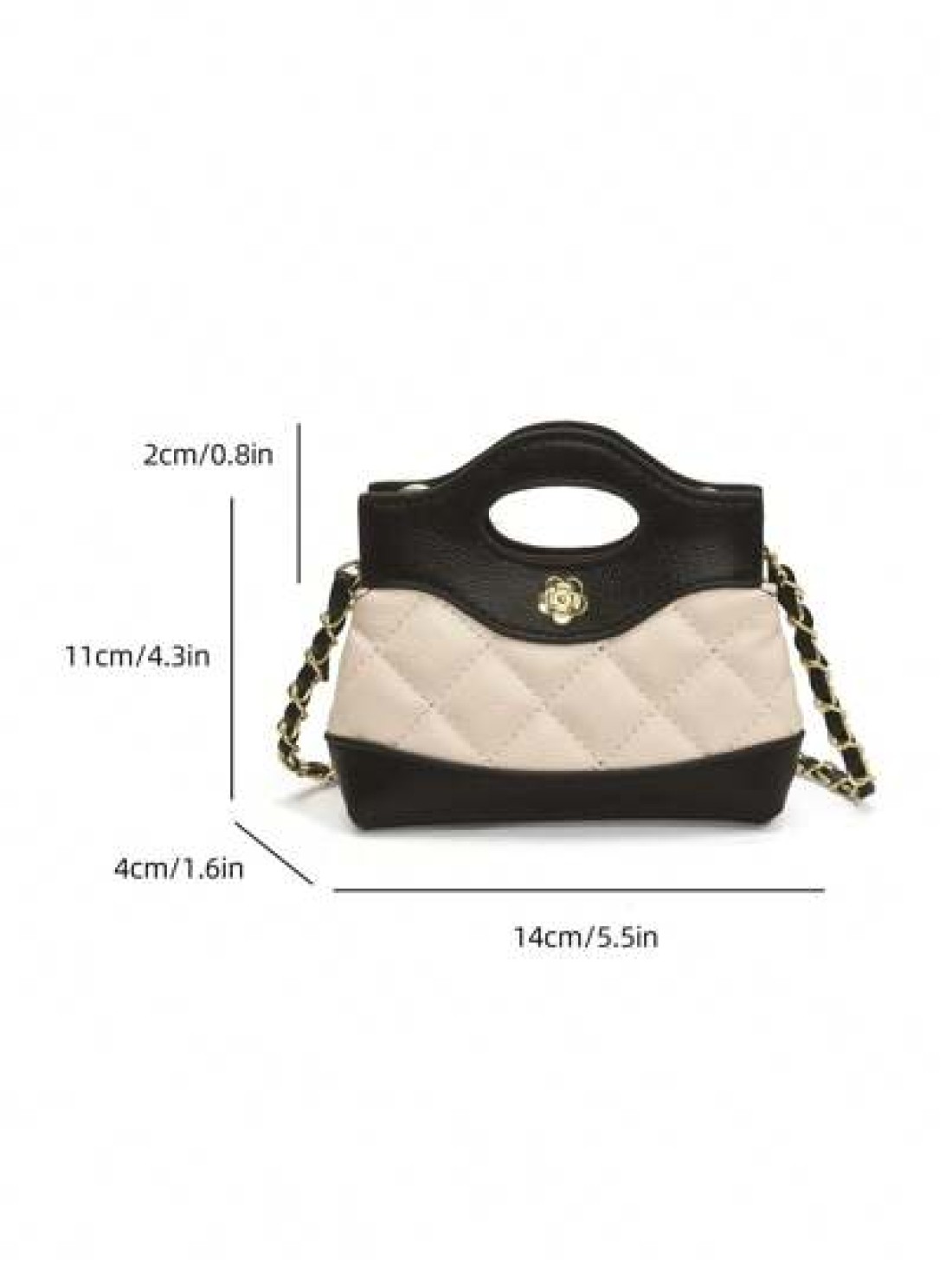 New Quilted Mini Handbag Contrast Color Small Crossbody Bag Lipstick Clutch Evening Mini Bag