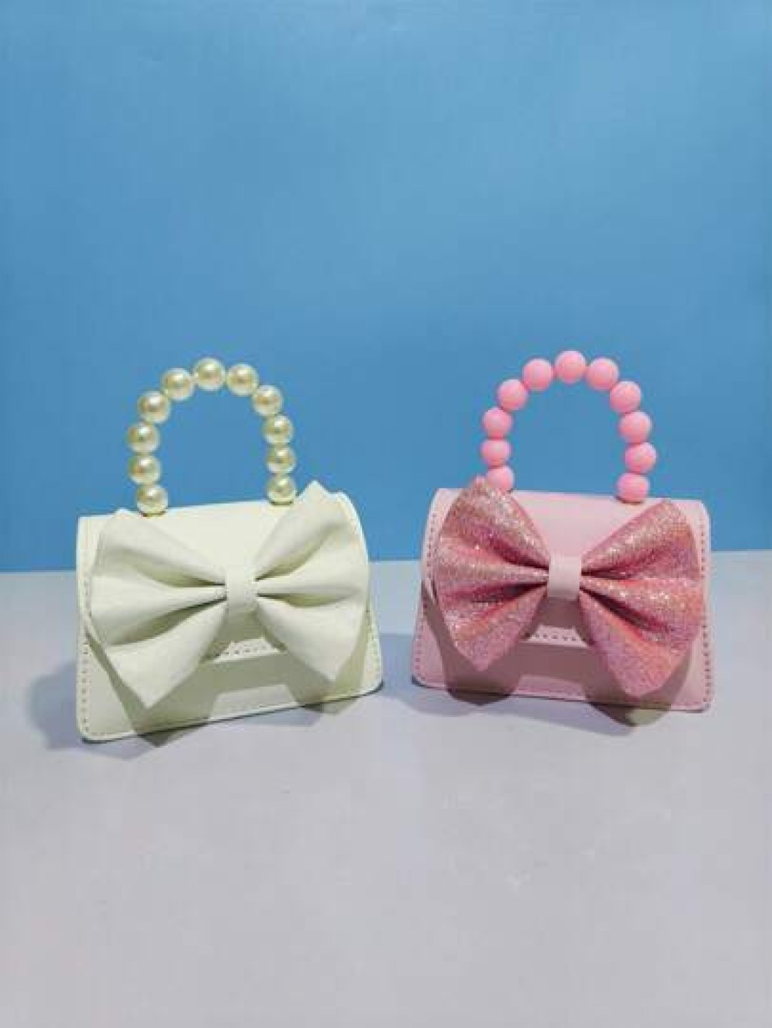 Children s New Pearl Handheld Bag Festival Gift PU Leather Bowknot Fashion Mini Princess Handbag For Little Girls Coin Purse Mini Shoulder Bag