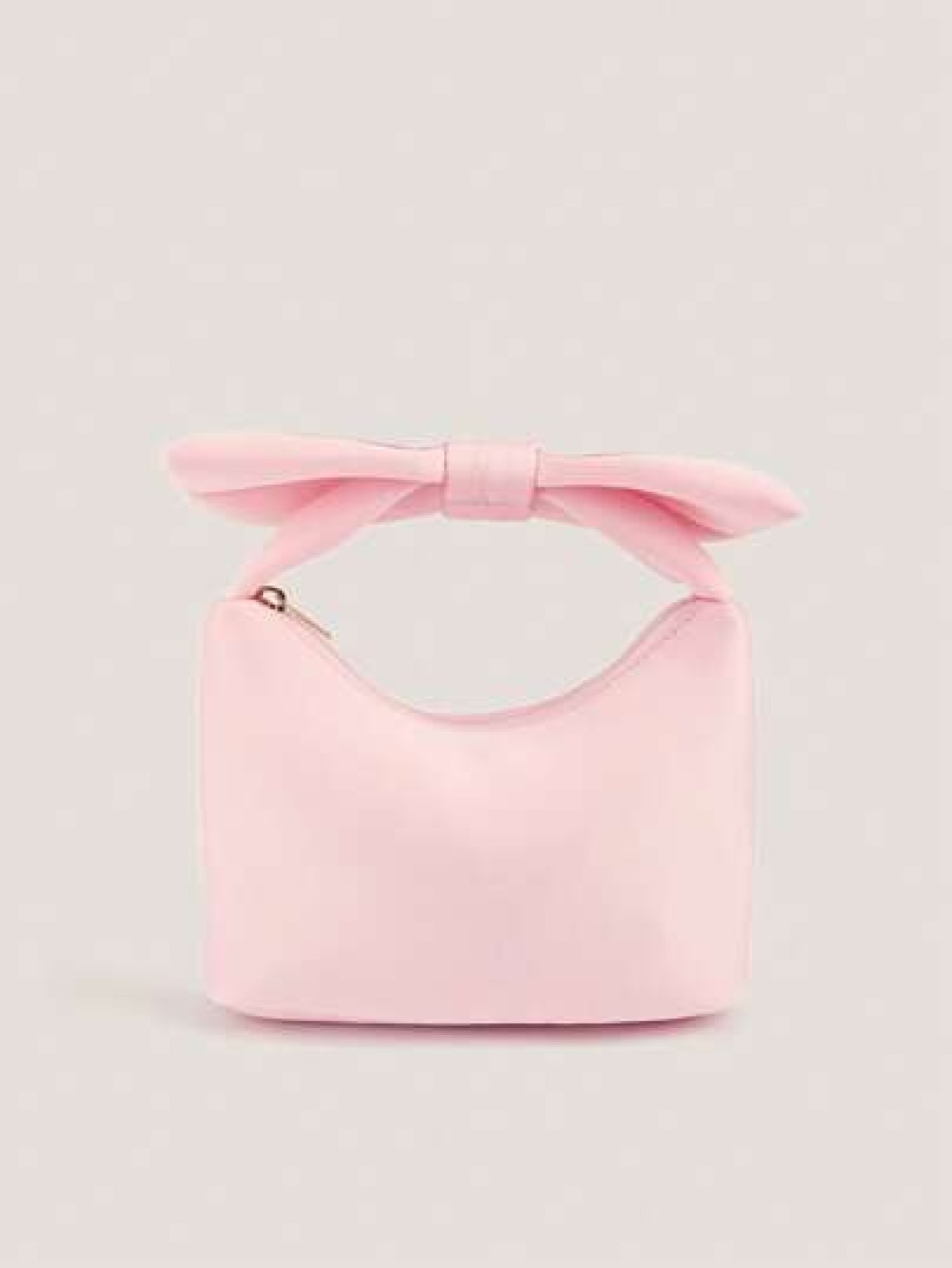 1pc Feminine Bow Decor Cloud Shape Tote Bag Small Handbag With Wrist Strap Soft Minimal Design Versatile