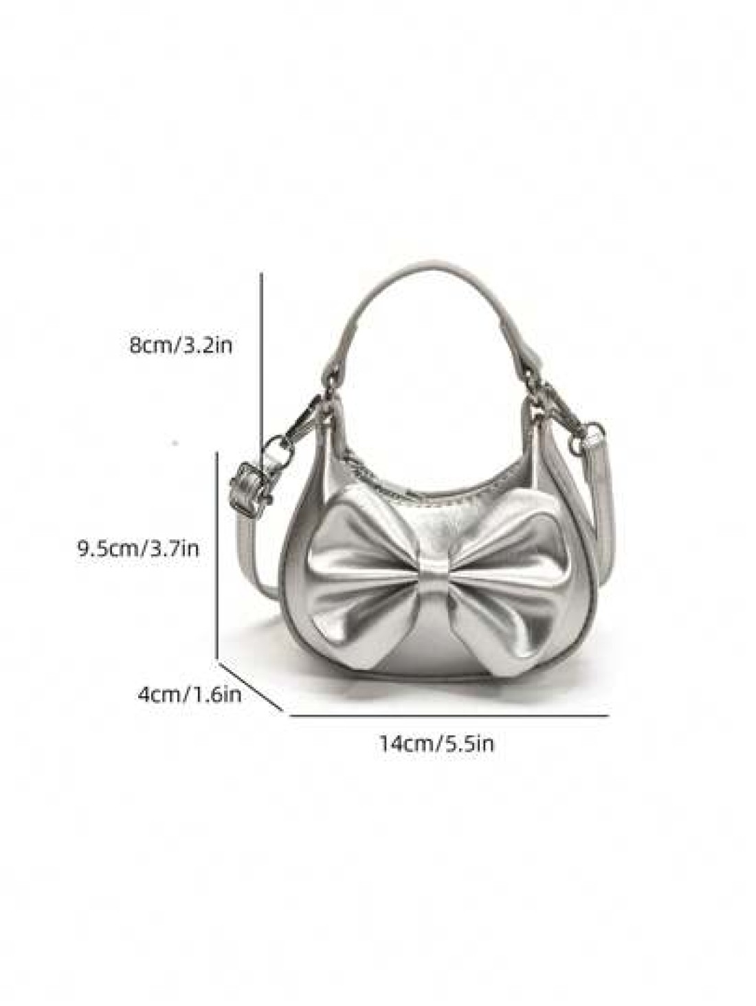 New Bowknot Mini Semi Circle Handbag Fashion Crossbody Bag Bowknot Super Small Lipstick Pouch Bowknot Coin Purse