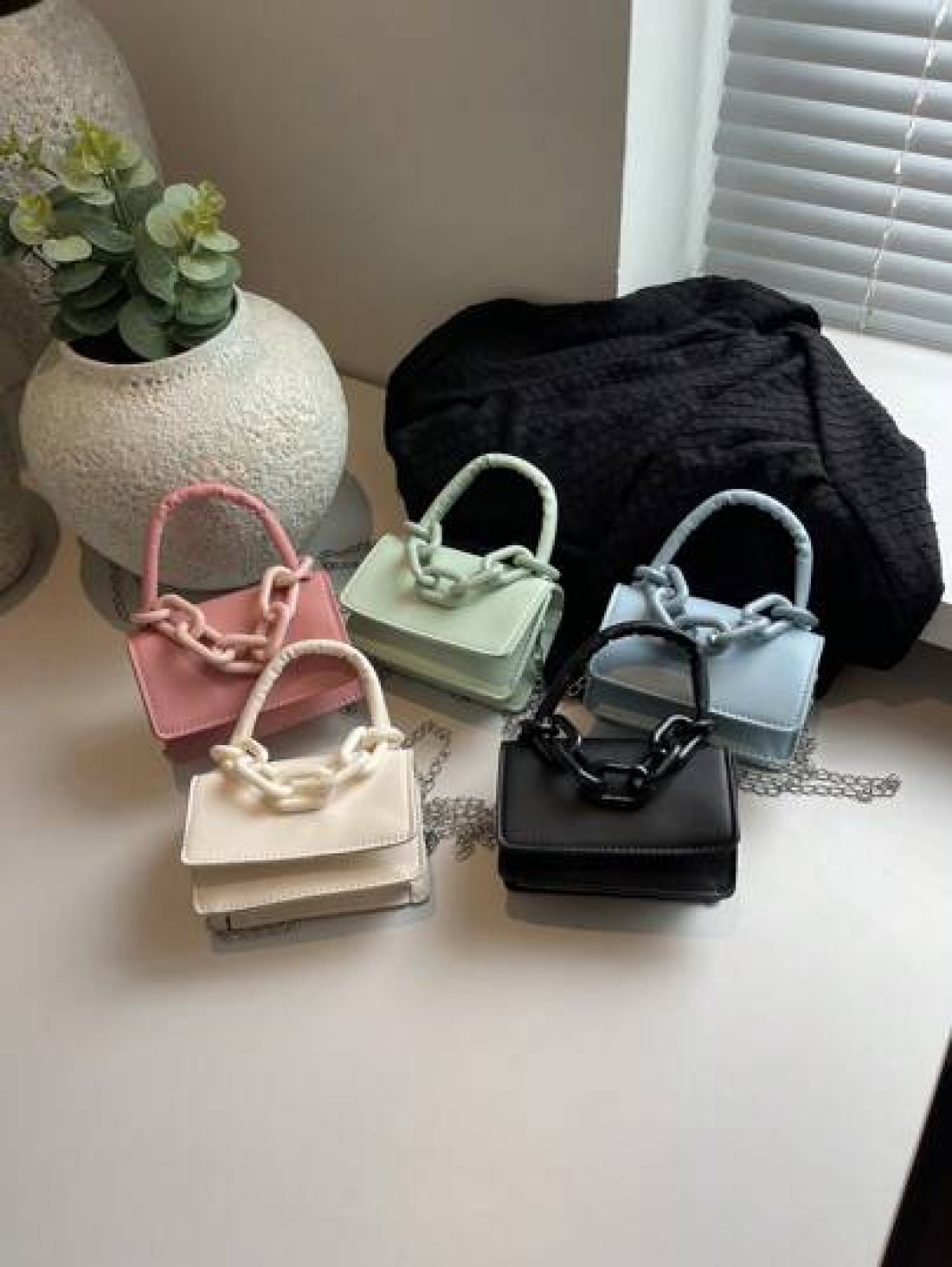 1pc Girl S Handbag Simple And Casual Fashion Style Large Capacity Lightweight Girl S Small Square Bag Solid Color Pu Leather Fabric Magnet Closed Detachable Chain Multiple Carrying Methods In One Bag