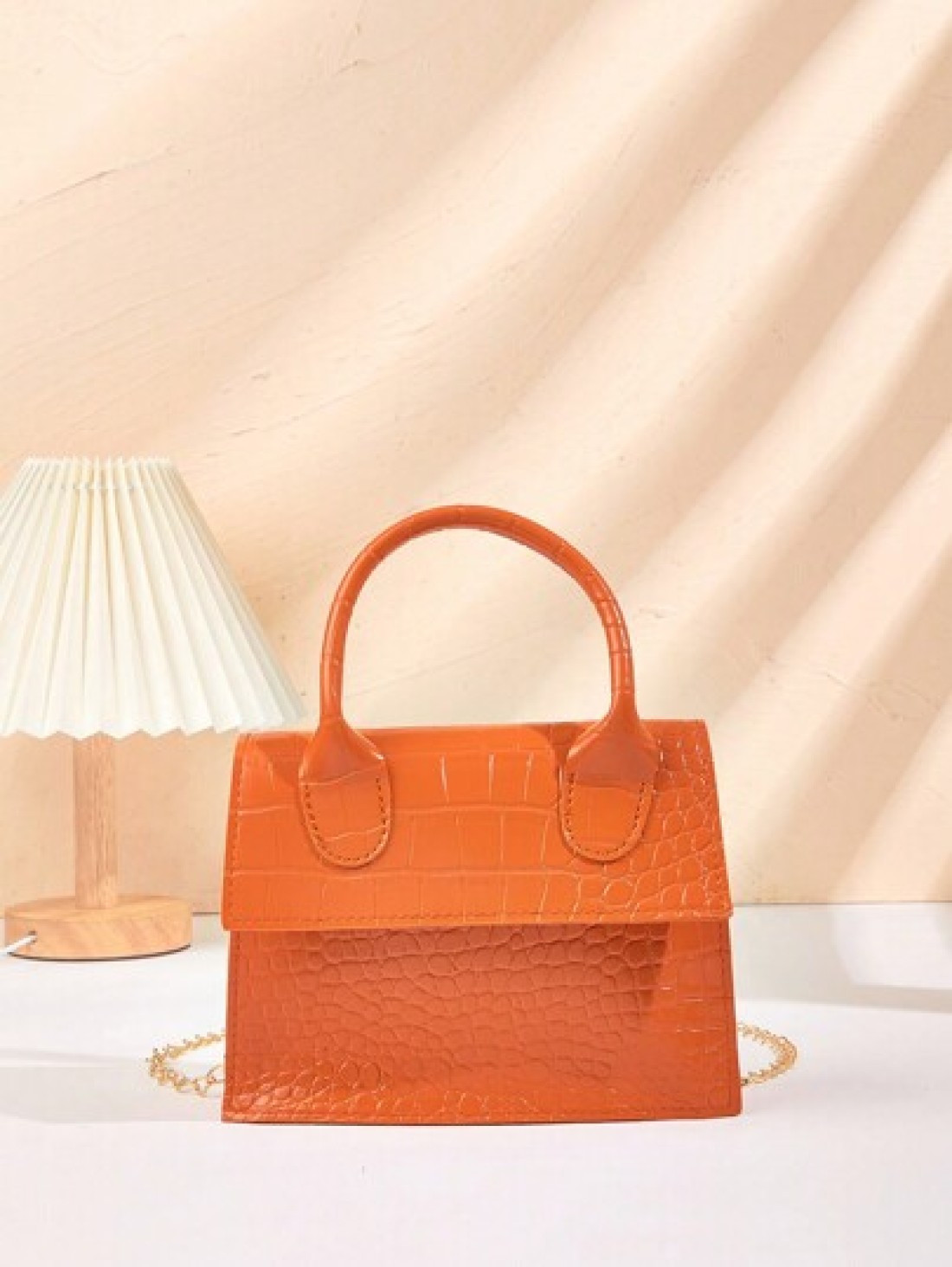 1pc Crocodile Pattern Girls Handbag Chain Crossbody Shoulder Bag Ideal For Daily Use Party And Mother s Day Gift