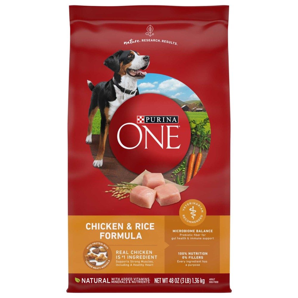 Purina ONE Chicken &amp; Rice Formula, Dog Food, 1.36kg