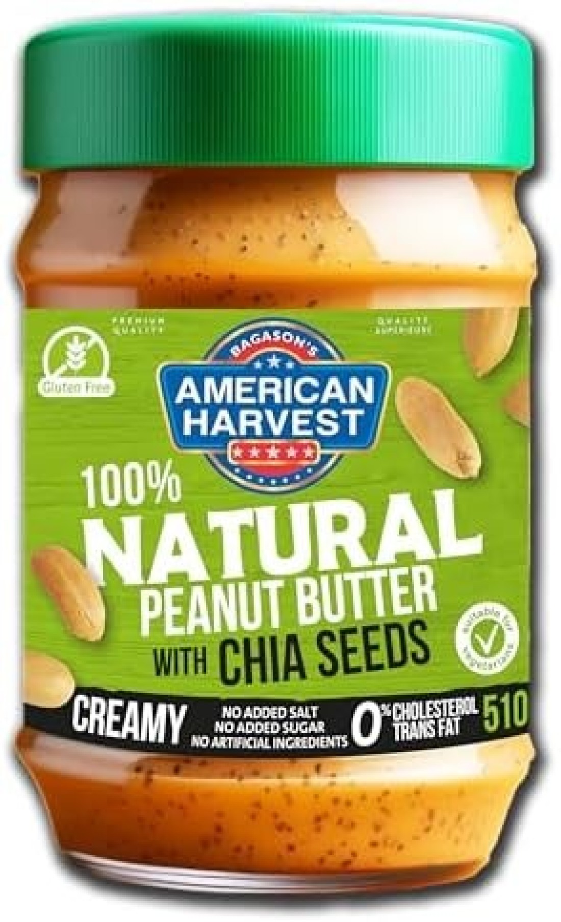 AHPEANUT BUTTER CREAMY CHIASEED510G