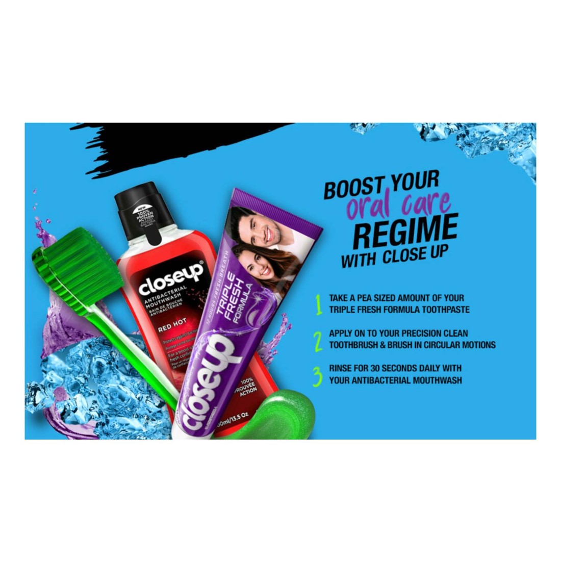 Closeup Triple Fresh Formula Toothpaste Cool Breeze 120ml
