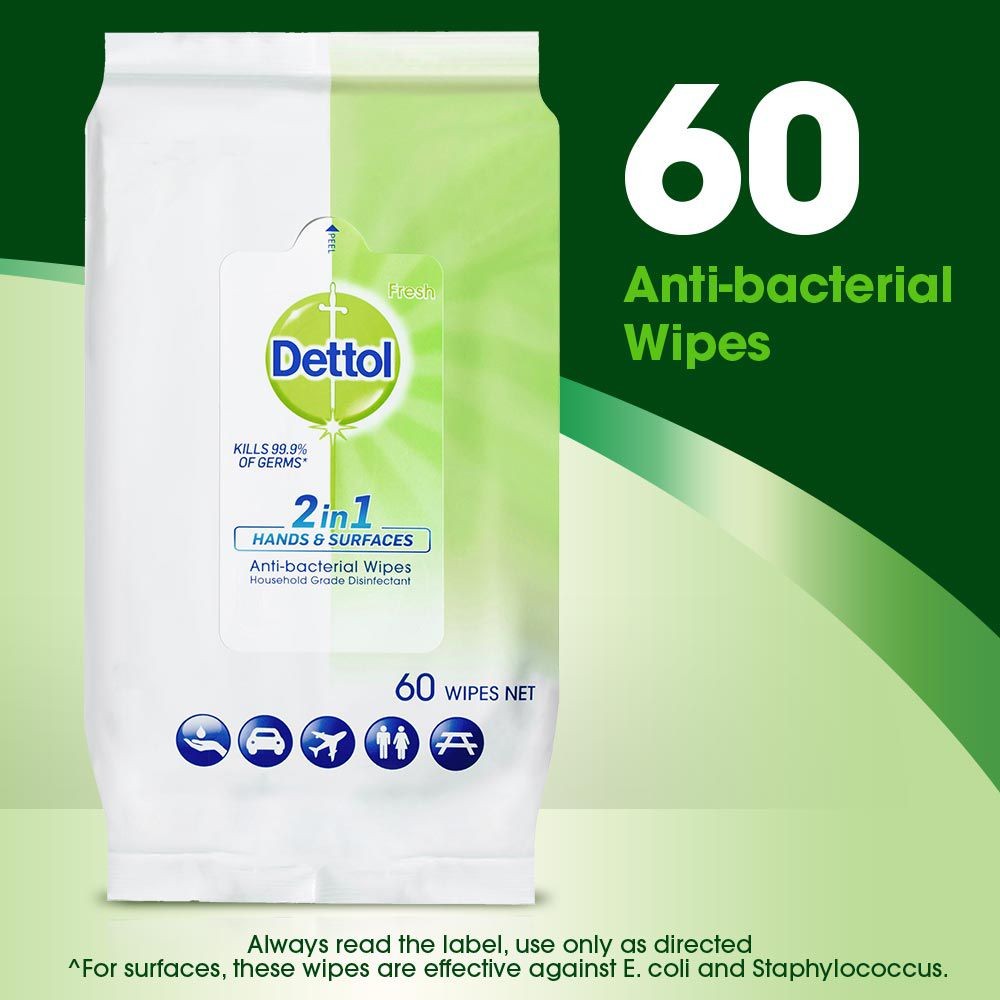 DETTOL ANTIBACTERIAL WIPES 10S