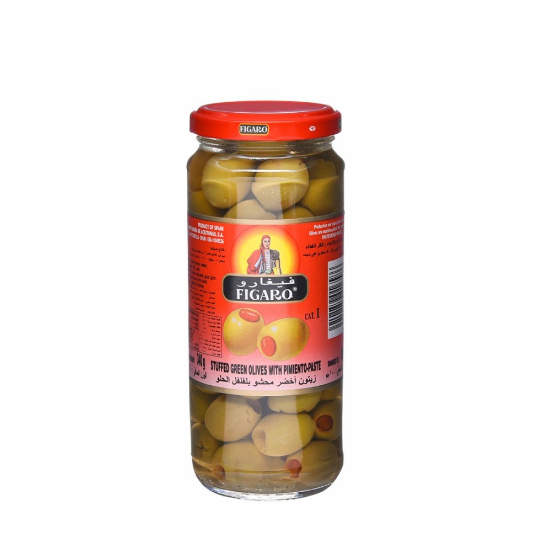 FIGARO STUFFED GREEN OLIVES 200GM