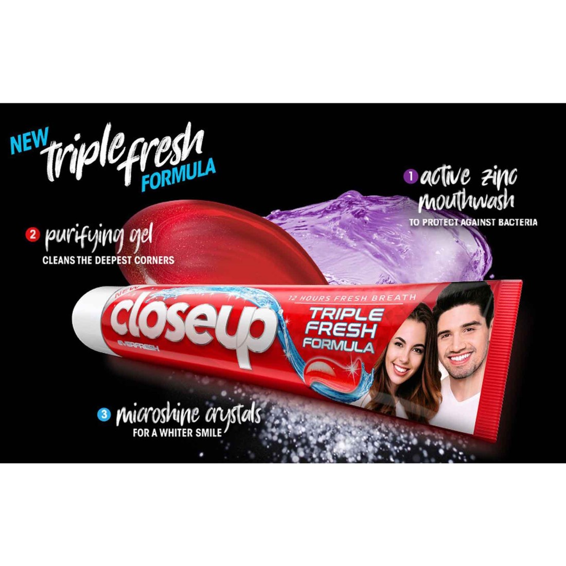 Closeup Triple Fresh Formula Toothpaste Cool Breeze 120ml