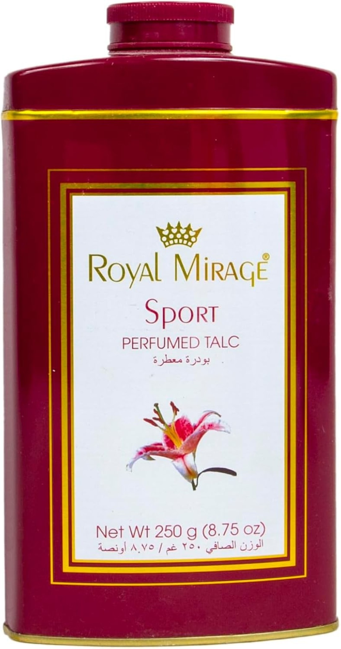 مسحوق تالك للاستخدام الرياضي، مسحوق معطر للجنسين من رويال ميراج - مورد، 250 غرام