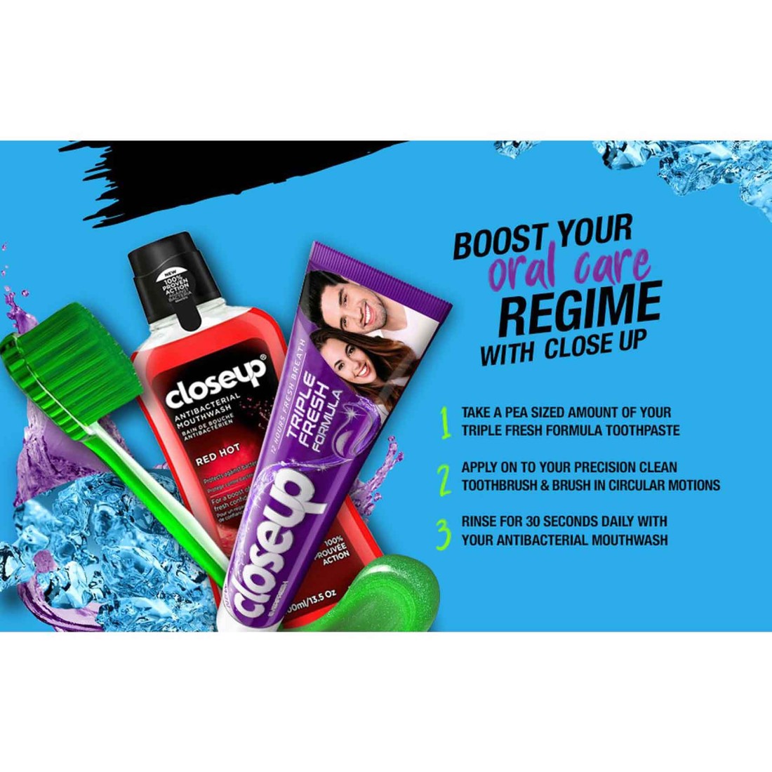 Closeup Triple Fresh Formula Toothpaste Cool Breeze 120ml