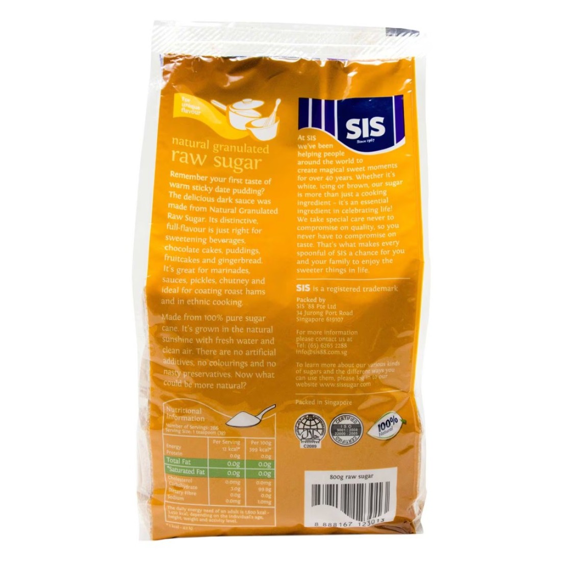 Sis Raw Sugar 1kg