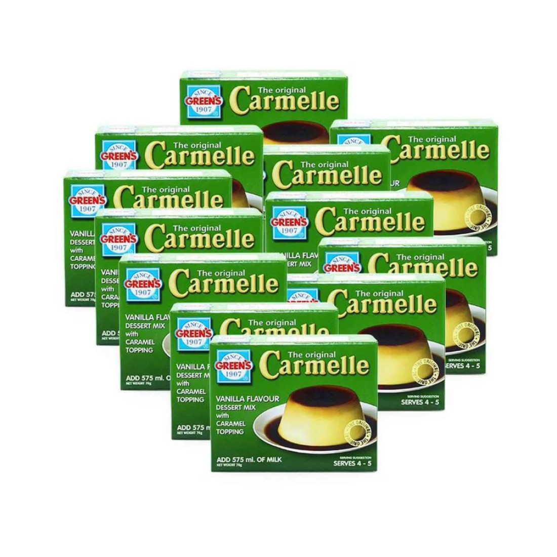 Green&#39;s The Original Carmelle Vanilla Flavour Dessert 70g Pack of 12