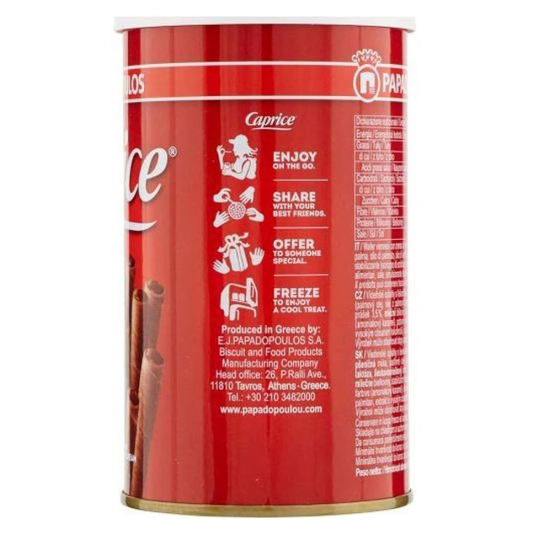 Papadopoulos Caprice Wafer Rolls 53g