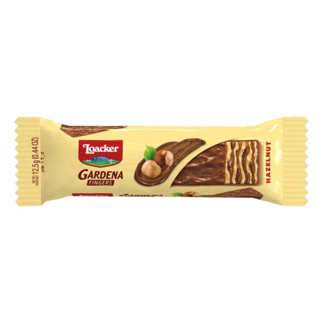 Loacker Gardena Hazelnut White Chocolate Fingers Wafers, 125g