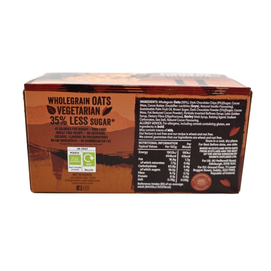 Nairn&#39;s Dark Chocolate Chip Oat Biscuits 200g