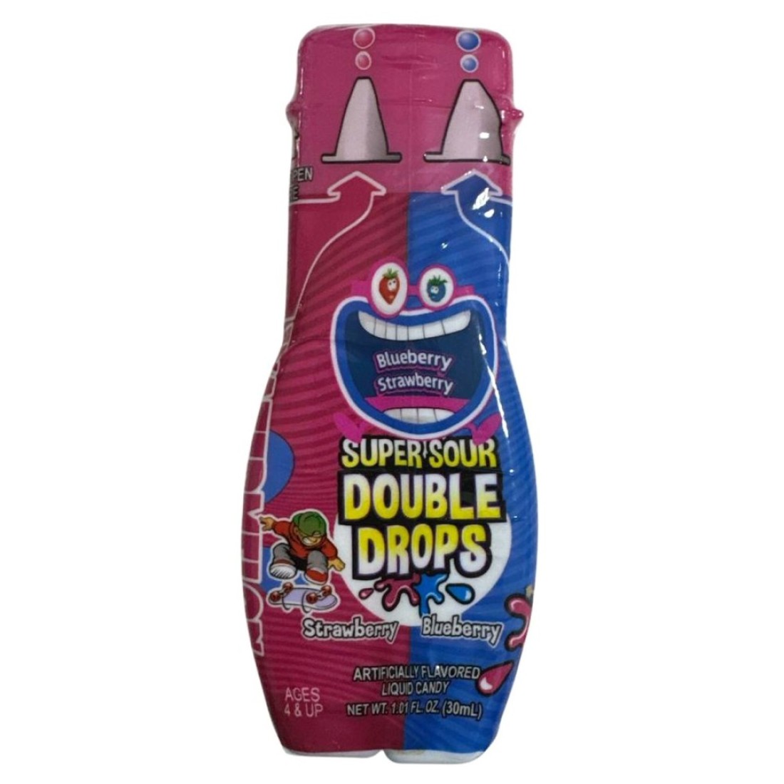 Yalla Candy Super Sour Fruit Flavoured Double Drops Liquid Candy, 30ml