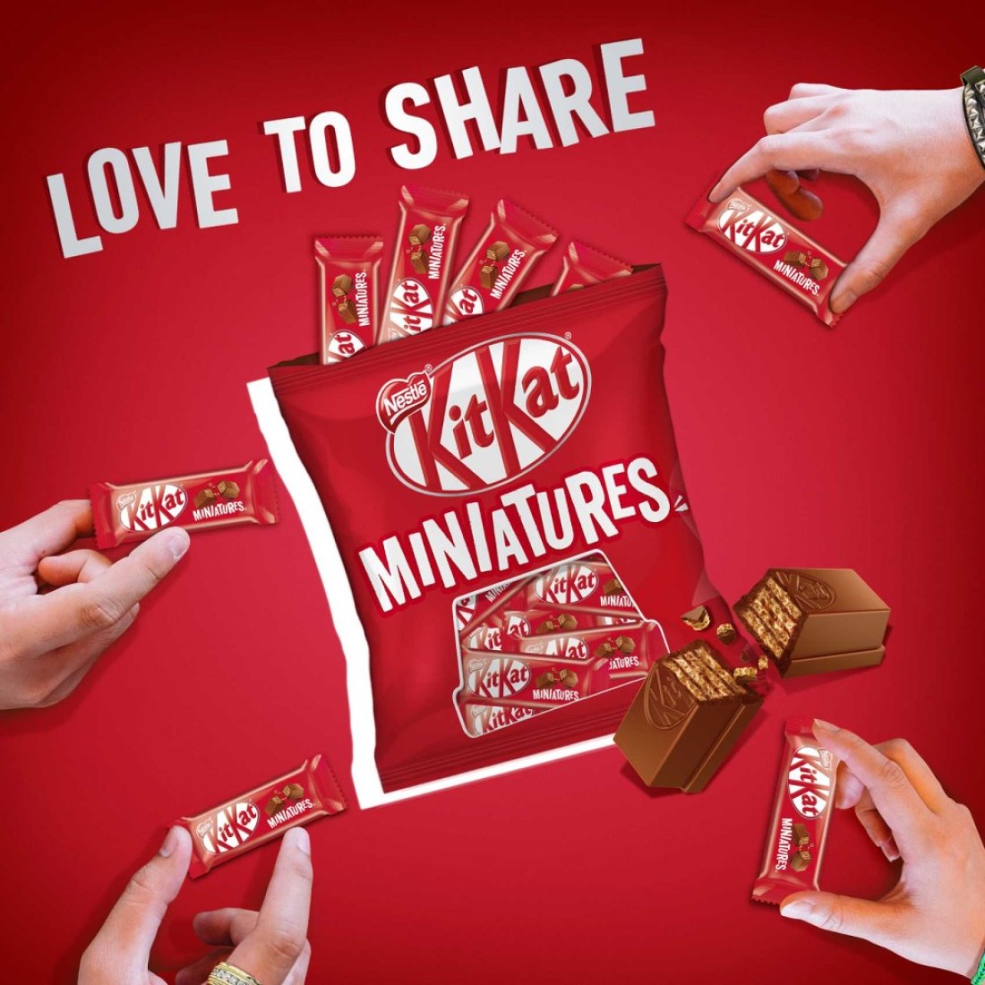 Nestle KitKat Miniatures Wafers, 110g, Pack of 2