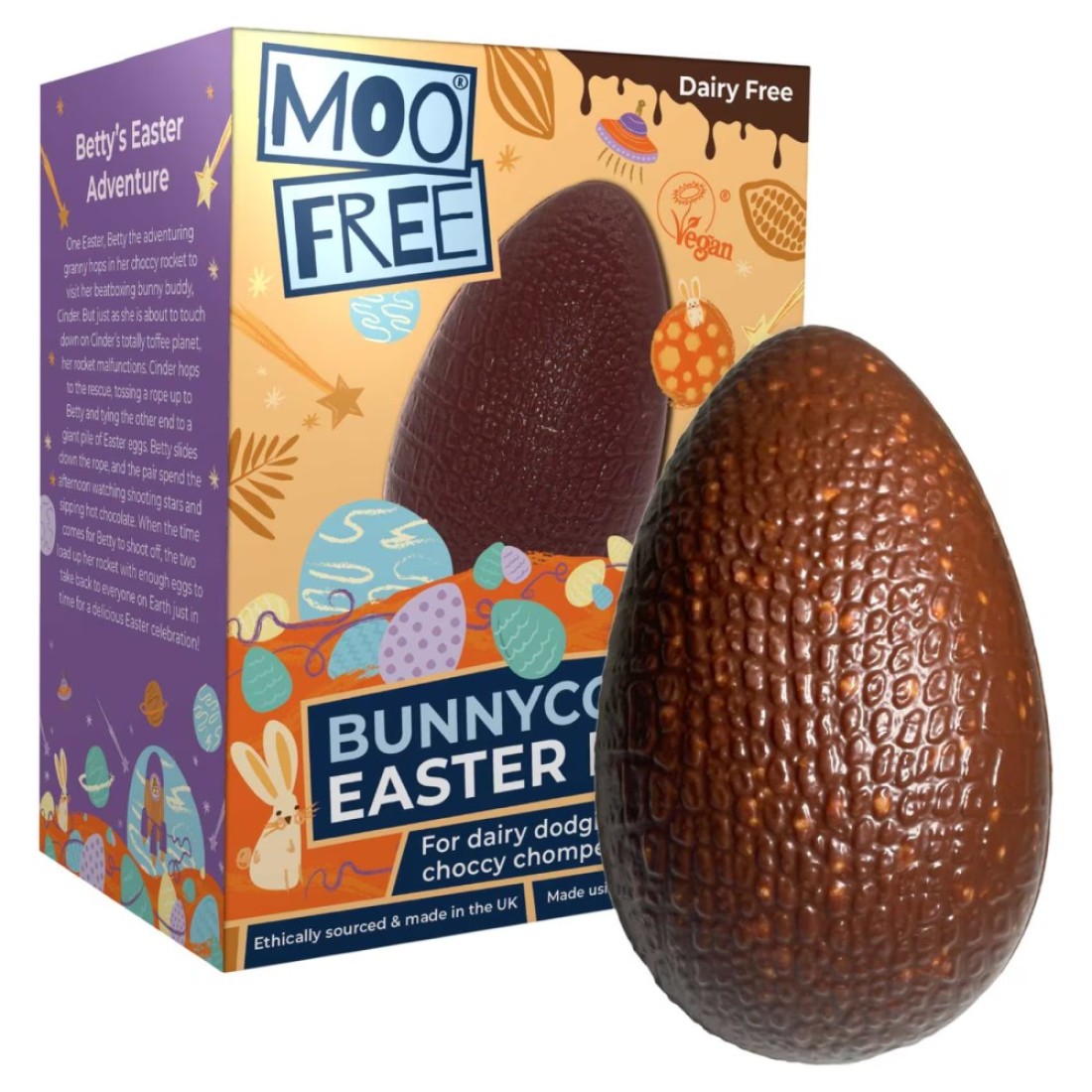 Moo Free Dairy Free Bunnycomb Egg Choccy Chompers, 85g