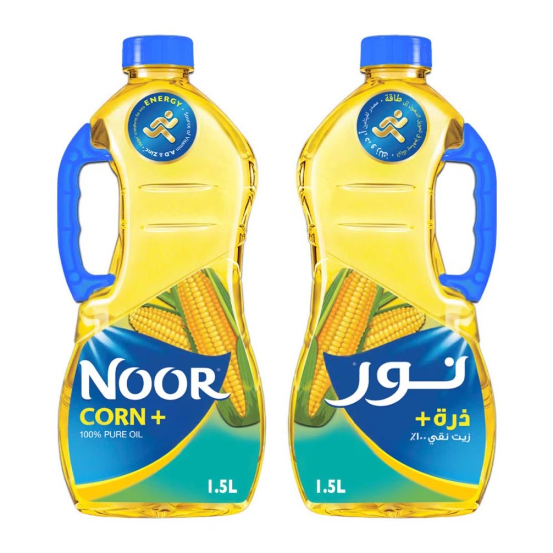 نور زيت ذرة بلس النقي 1.5 لتر حزمة من 2